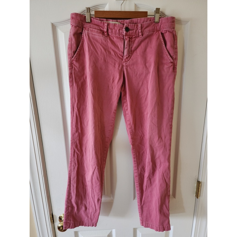 Pilcro and the Letterpress Anthropologie Berry Pink Chino Pants Women 31 Waist